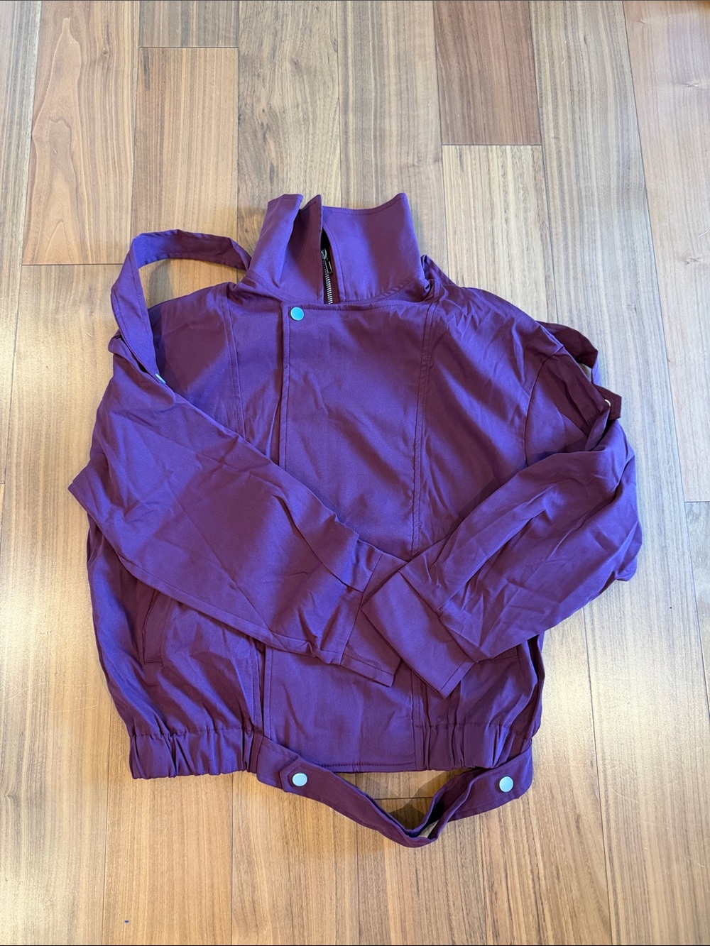 Women's Purple High-Neck Lightweight Jacket